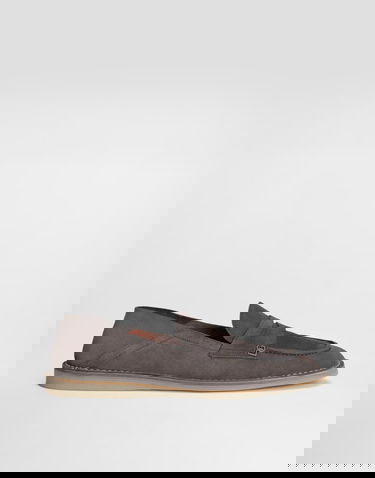 Кецове и обувки Dolce & Gabbana Reversed Calfskin Driver Loafers Сиво | A50739AS70780730, 0