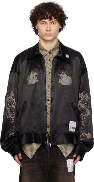 Яке бомбър Maison MIHARA YASUHIRO MIHARA YASUHIRO Collared Souvenir Jacket Черно | J14BL144, 0
