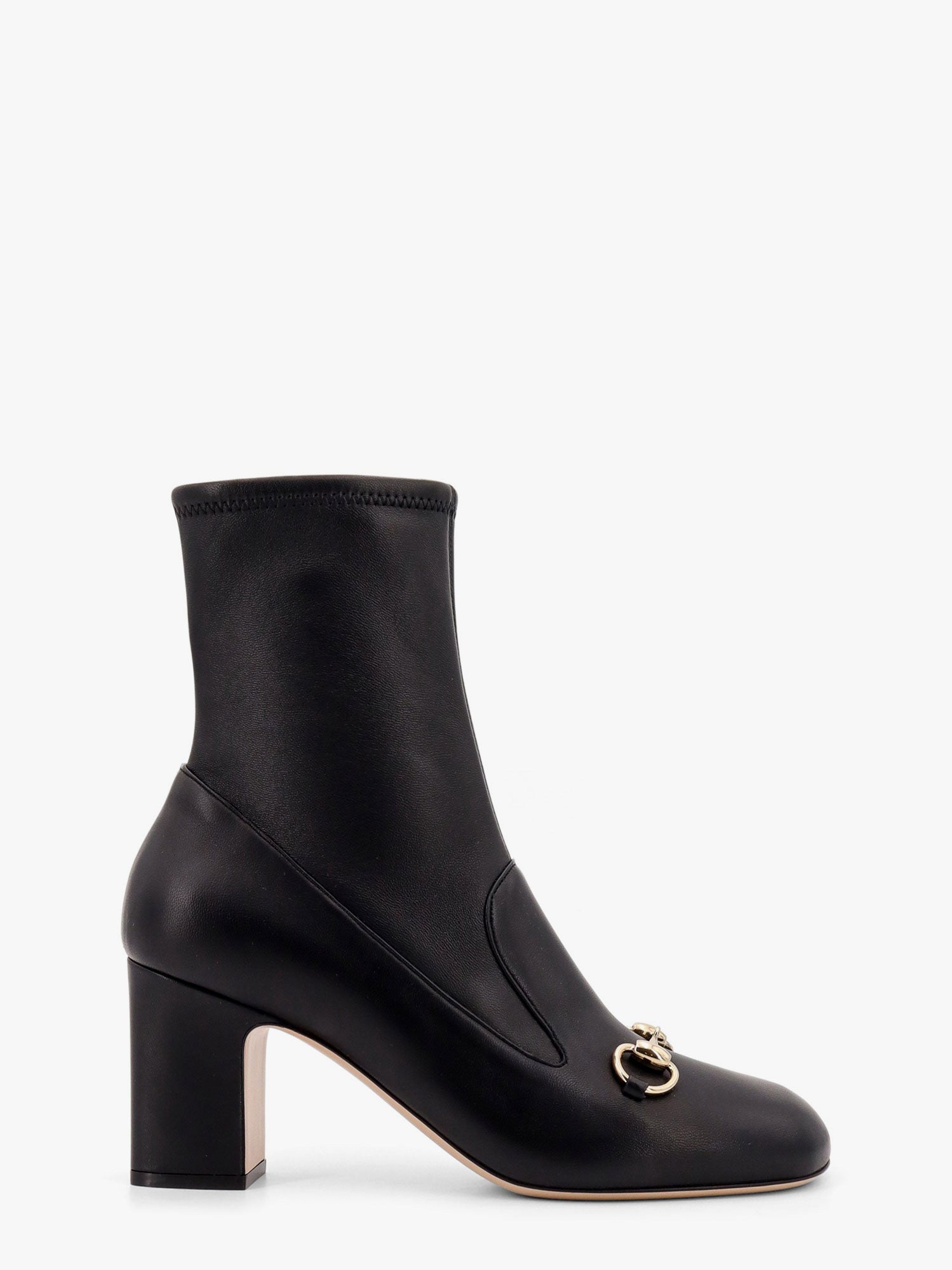 Кецове и обувки Gucci Leather Ankle Boots with Horsebit Detail Черно | 794334AADP31000, 0