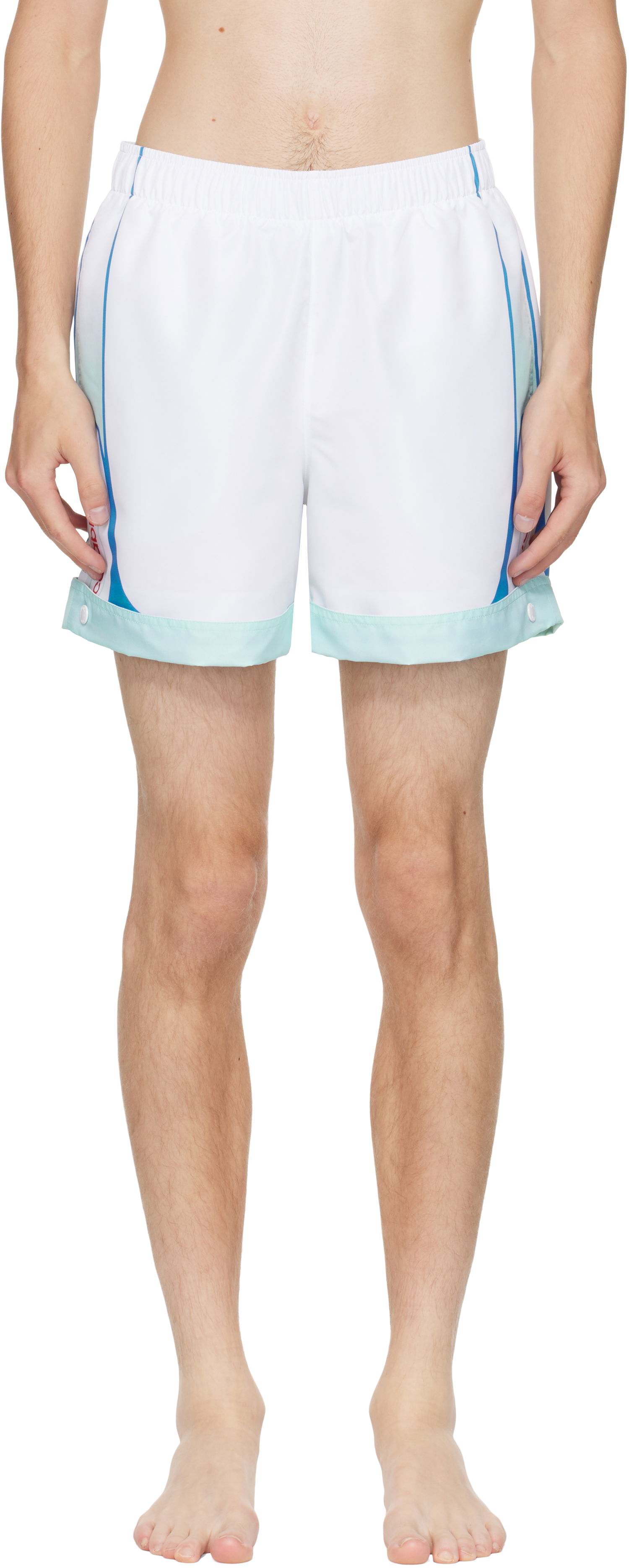 Бански Casablanca Casablanca Logo Swim Shorts Бяло | MPF25-SWM-065-01, 0