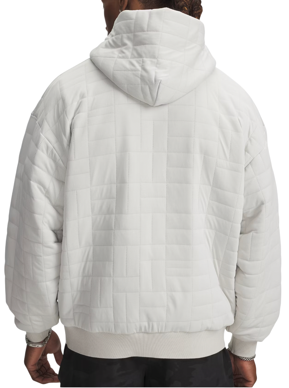 Суитчър Under Armour Unstoppable Fleece Textured Quilted Hoodie Бяло | 6003867-110, 1
