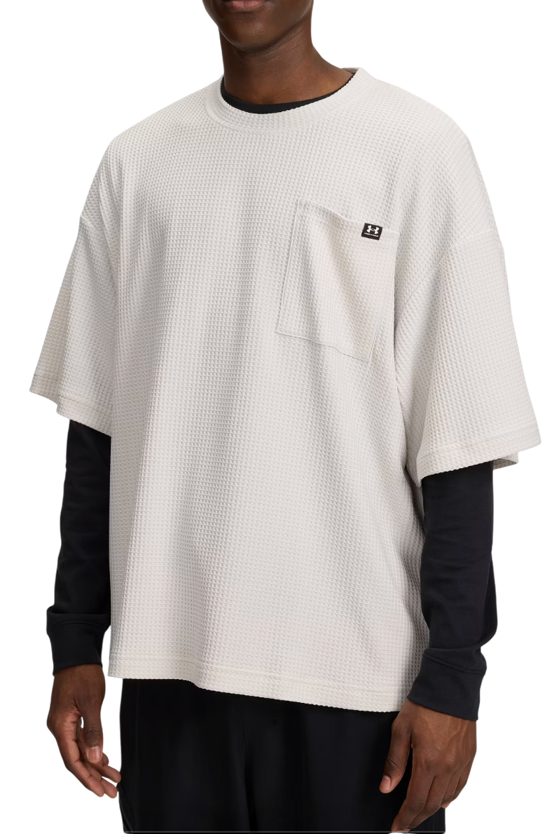 Тениска Under Armour Rival Waffle Crew Neck Pocket T-Shirt Бяло | 1383106-110