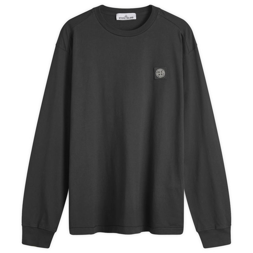 Тениска Stone Island Long Sleeve Patch T-Shirt Черно | 811522713-A0029