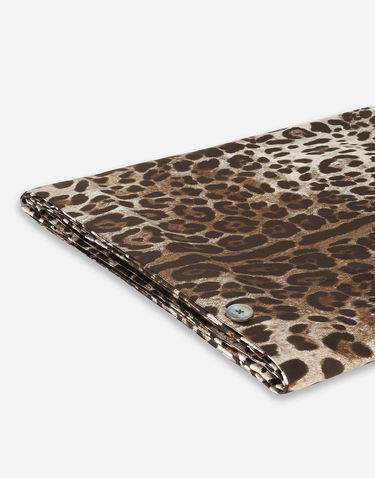Домашен декор Dolce & Gabbana Dolce & Gabbana Cotton Sateen Leopard Print Duvet Cover Кафяво | TCE049TCAKFUL003, 3