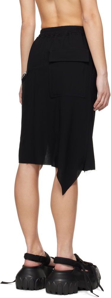 Къси панталони Rick Owens Rick Owens Black Hollywood Dracca Midi Skirt Черно | RP01E7341 WLP, 2