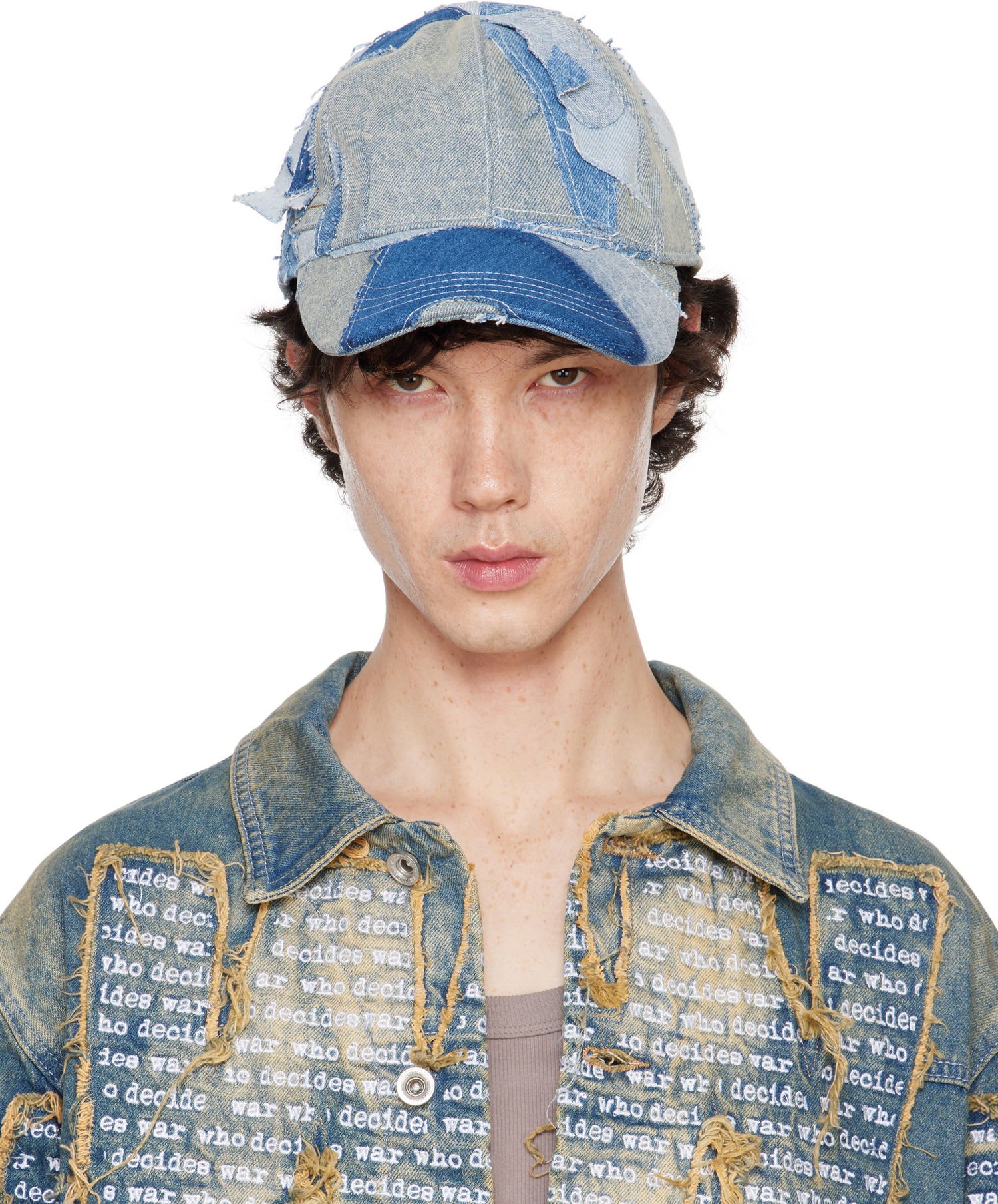 Шапка с козирка Who Decides War Upcycled Cap Синьо | 1141150008FW24, 0