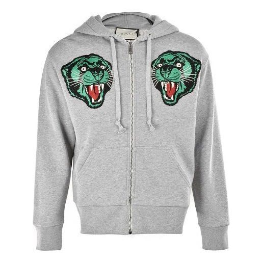 Суитчър Gucci Designer Tiger Head Full-zip Hoodie Сиво | 519681-XJAOB-1097, 0