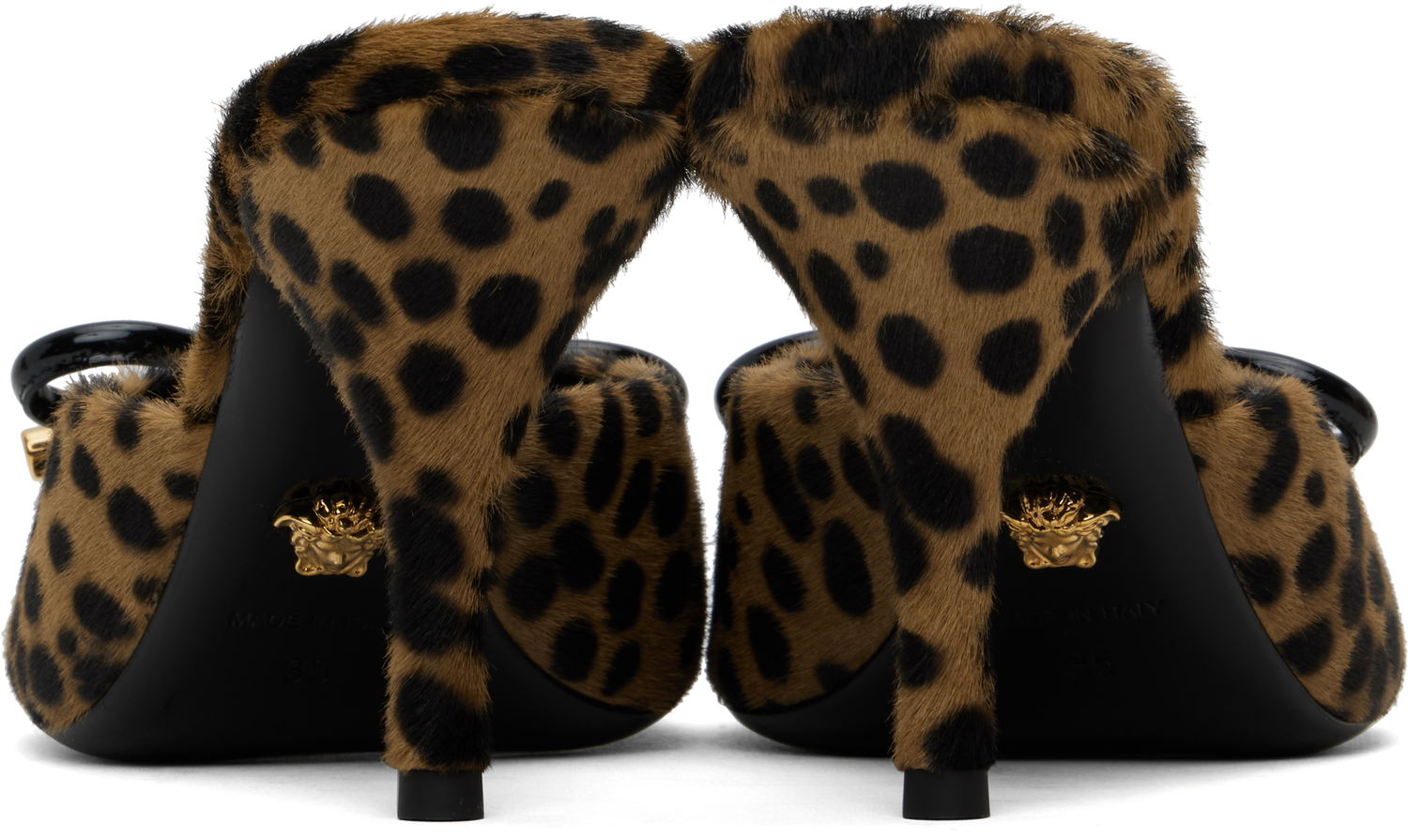 Аксесоари Versace Versace Leopard Opera Bow Heeled Sandals Кафяво | 1018239_1A13307_6N30V, 1