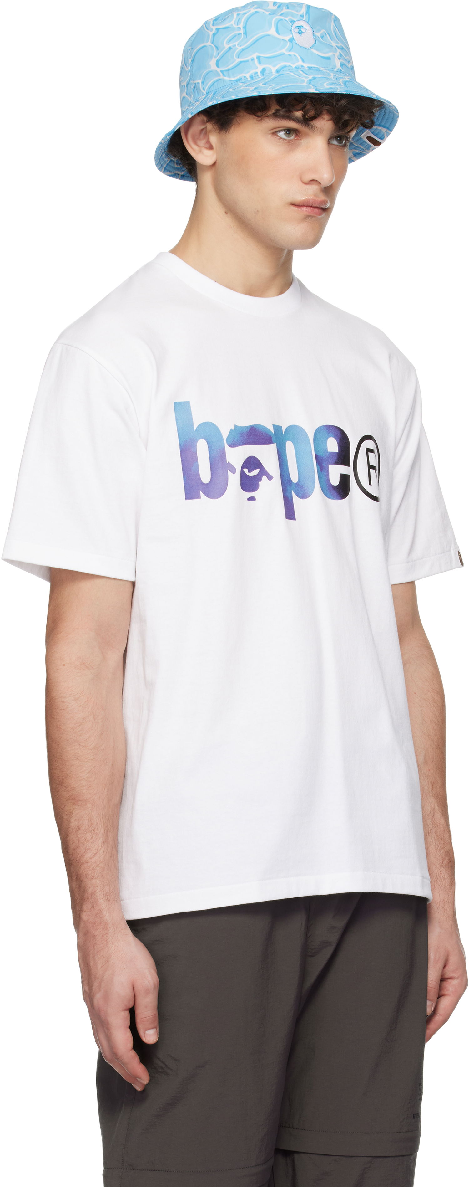 Тениска BAPE Tie Dye Logo T-shirt Бяло | 001TEK801034M, 1