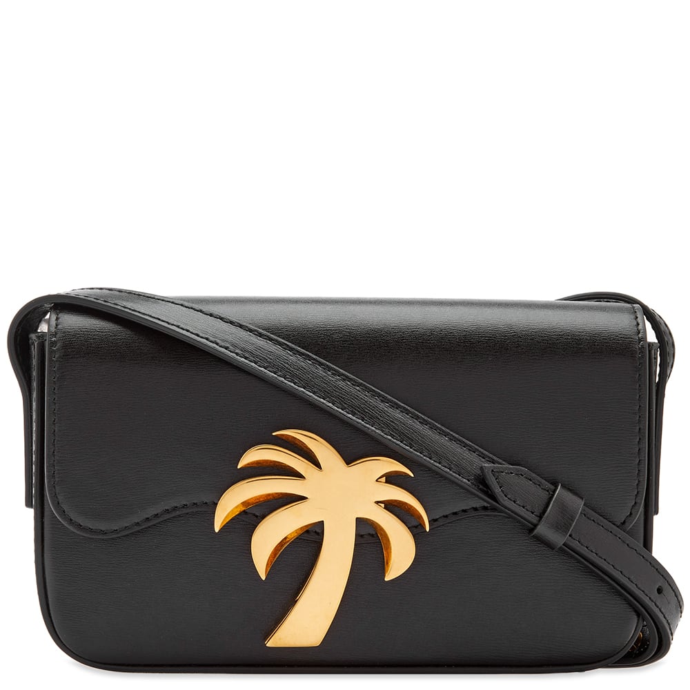 Чанта през рамо Palm Angels Baguette Palm Bag Черно | PWNQ012F22LEA0011076, 0