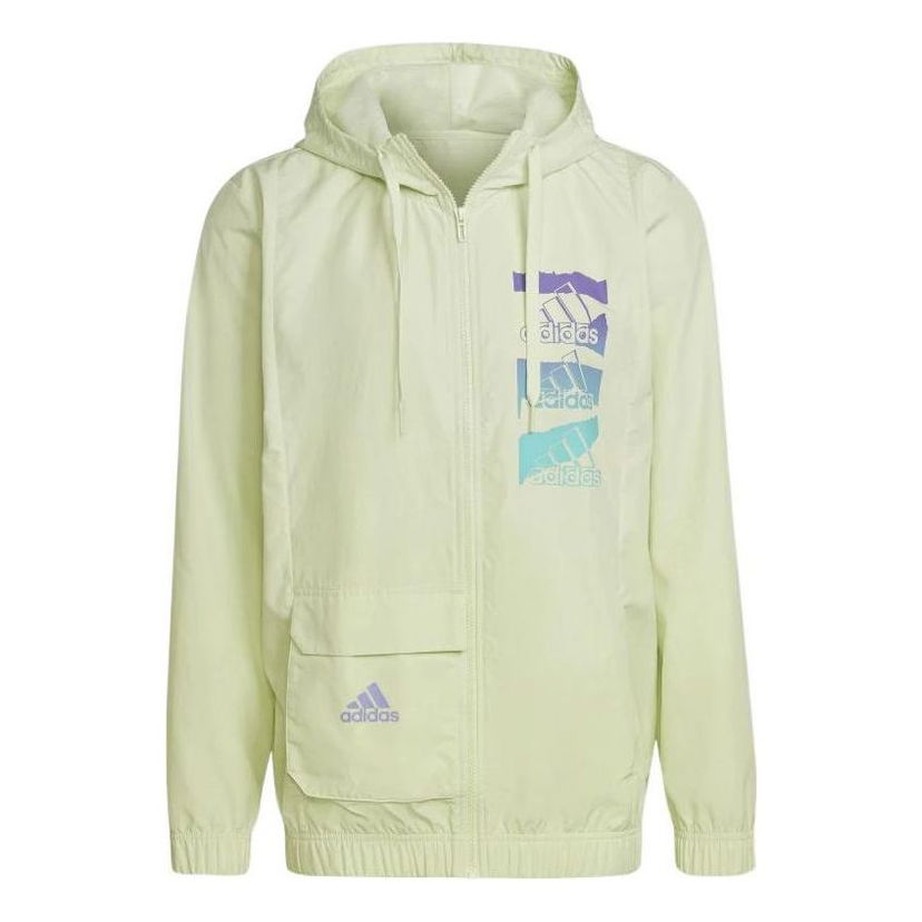 Ветровка adidas Originals Alphabet Logo Windbreaker Jacket Зелено | HE4304