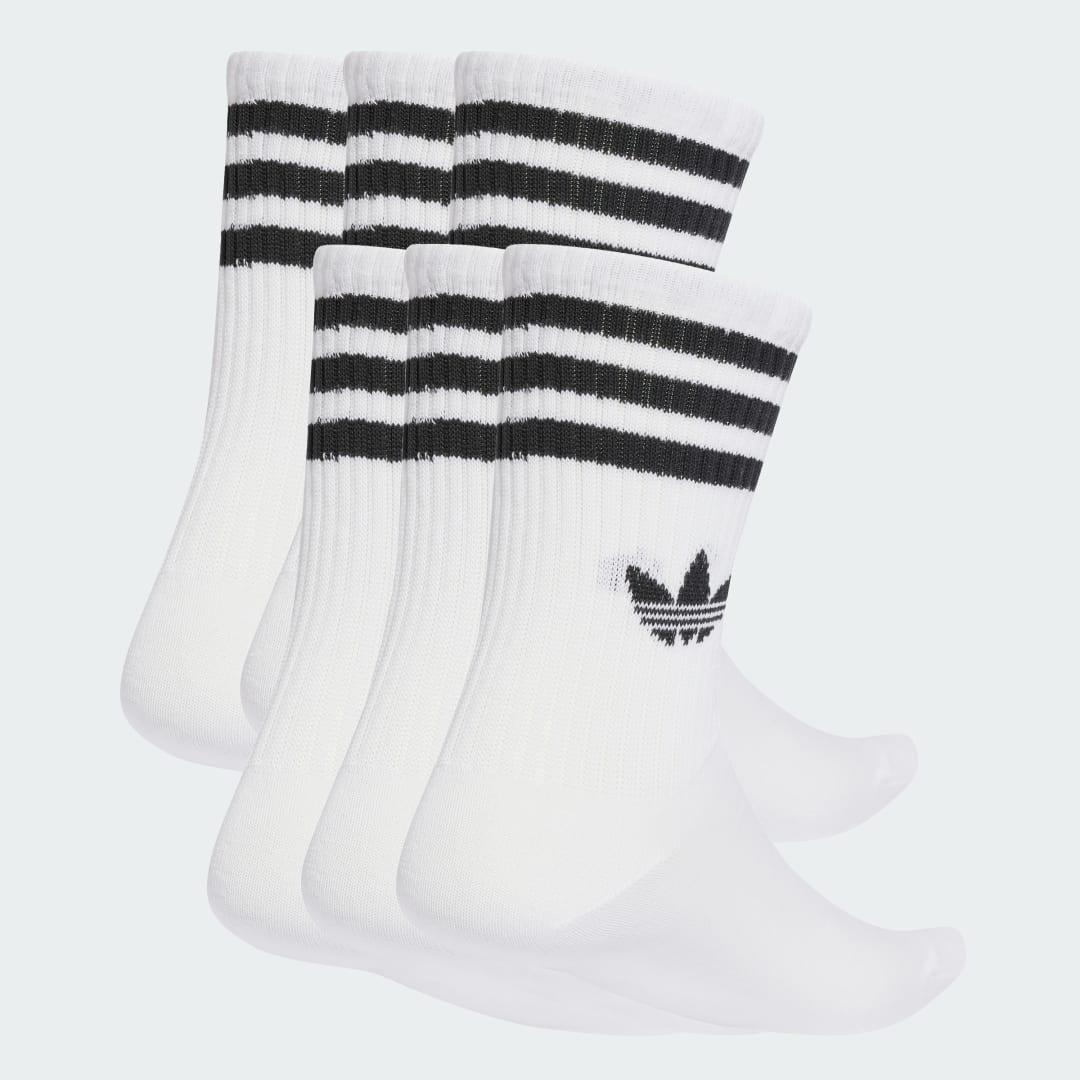Чорапи adidas Performance 3-Stripes Crew Socks - 6 Pairs Бяло | JV7410, 0