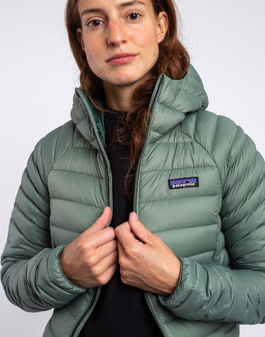 Пухо яке Patagonia Down Sweater Hoody Зелено | 84712, 1