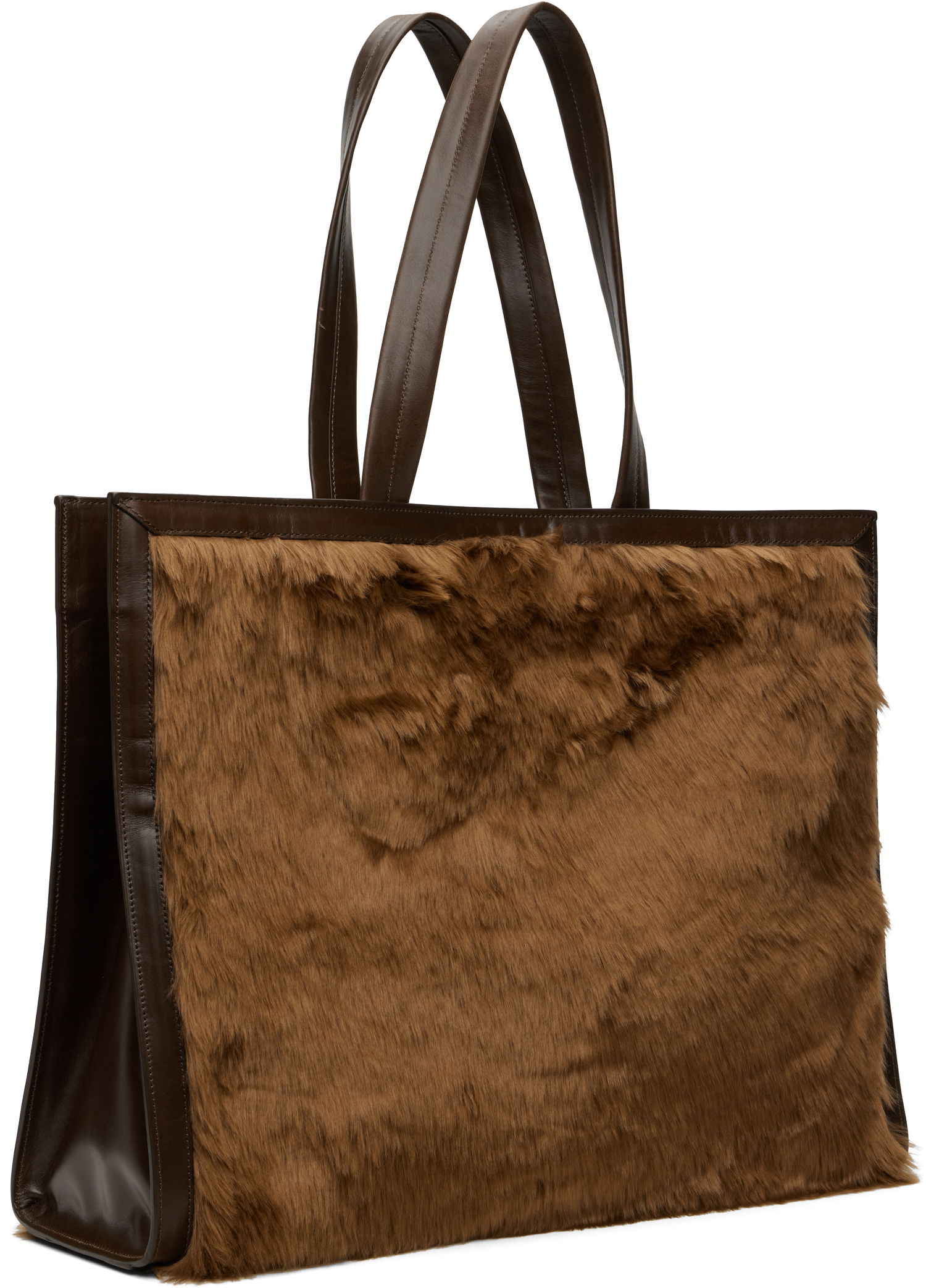 Голяма пазарска чанта Andersson Bell Andersson Bell Linus Fur Tote Bag Кафяво | aaa493u, 1