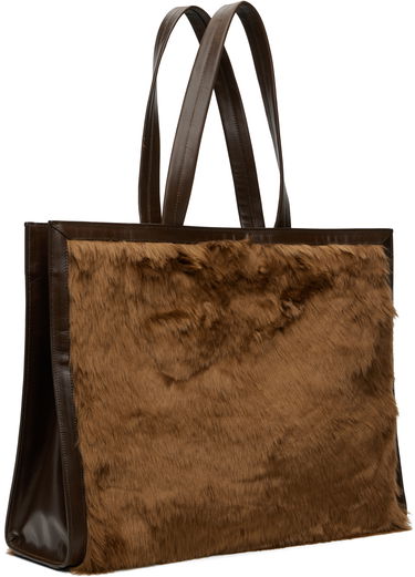 Голяма пазарска чанта Andersson Bell Andersson Bell Linus Fur Tote Bag Кафяво | aaa493u, 1