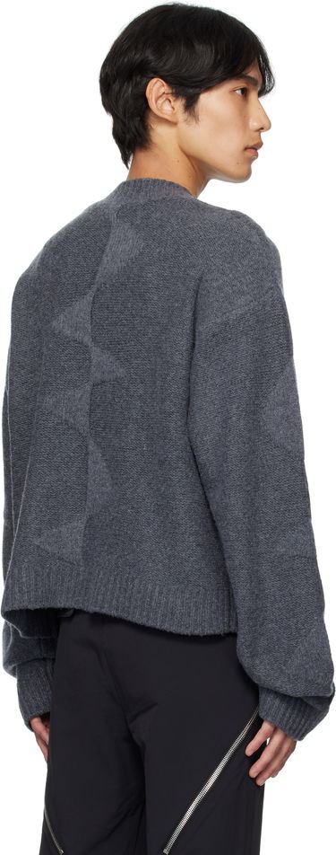 Пуловер HELIOT EMIL HELIOT EMIL Cropped Spiral Knit Sweater Сиво | PREAW25_M_07_063_DGY05_CO, 2