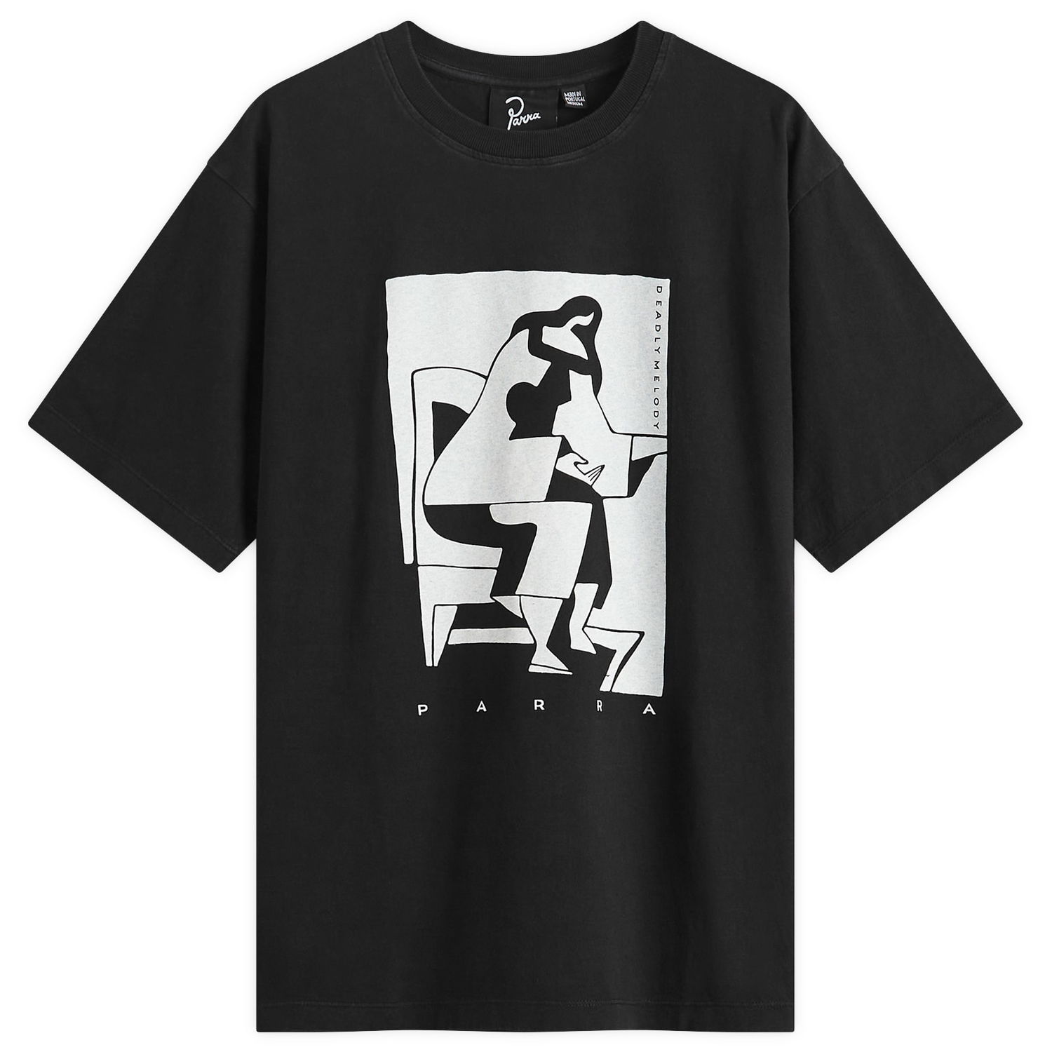 Тениска By Parra Parra The Confession T-Shirt Черно | 53311-BLK, 0