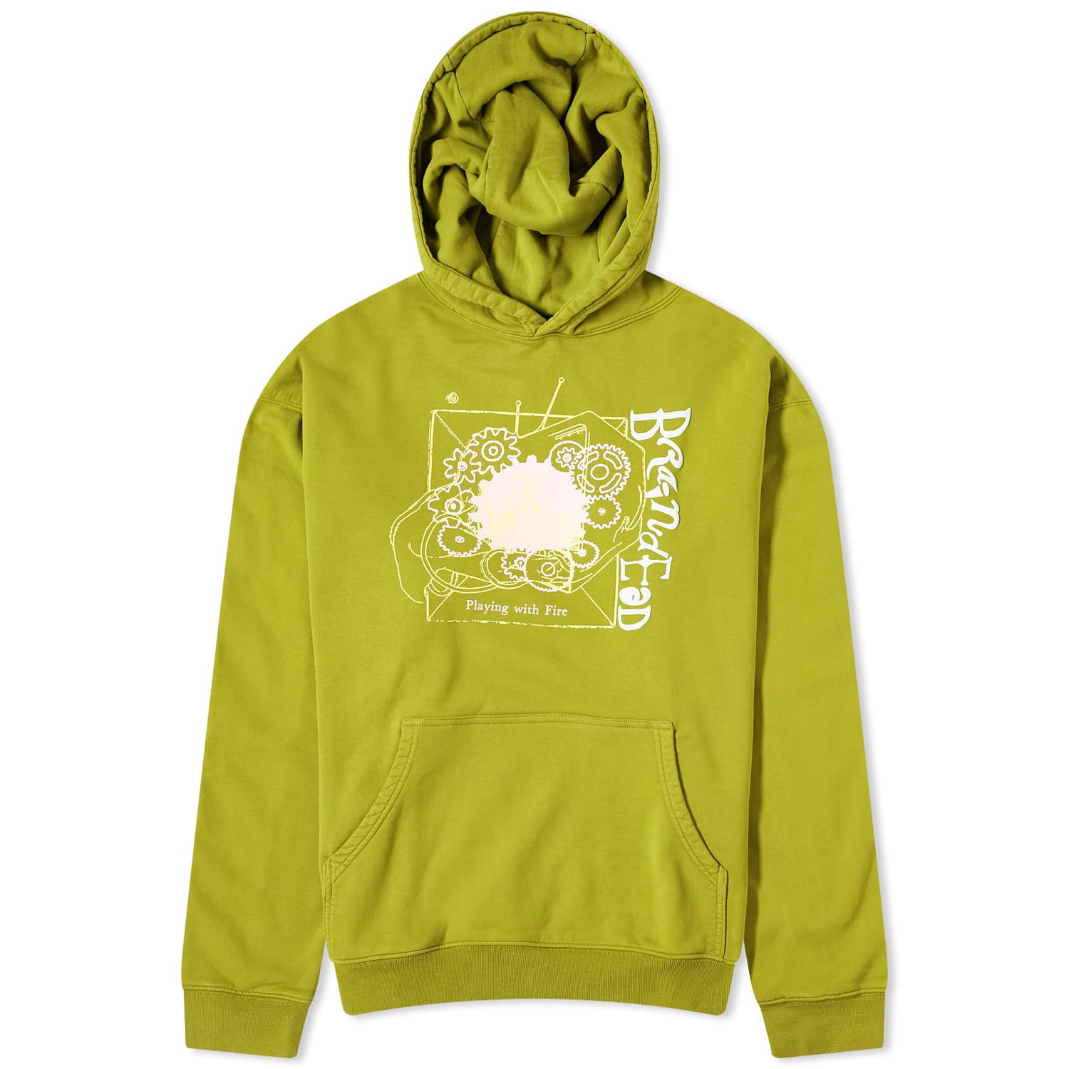 Суитчър Brain Dead Brain Dead Playing With Fire Hoodie Зелено | BDF23T09003550GR27, 0