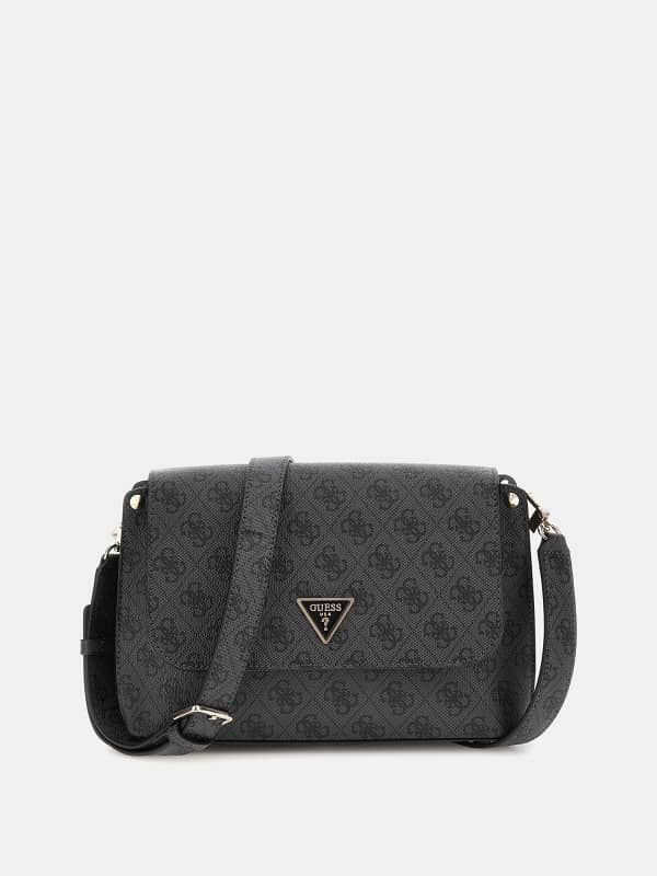 Дамска чанта GUESS Meridian 4G Logo Crossbody Черно | HWSG8778200, 0