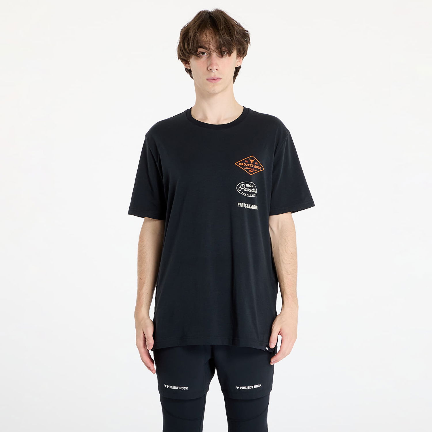 Тениска Under Armour Project Rock Short Sleeve Tools T-Shirt Black/ Team Orange Черно | 1386907-001, 0