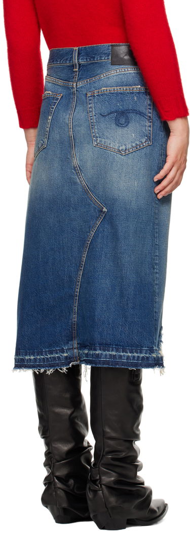 Пола R13 R13 Jesse Denim Midi Skirt Синьо | R13WD100-D216B, 2