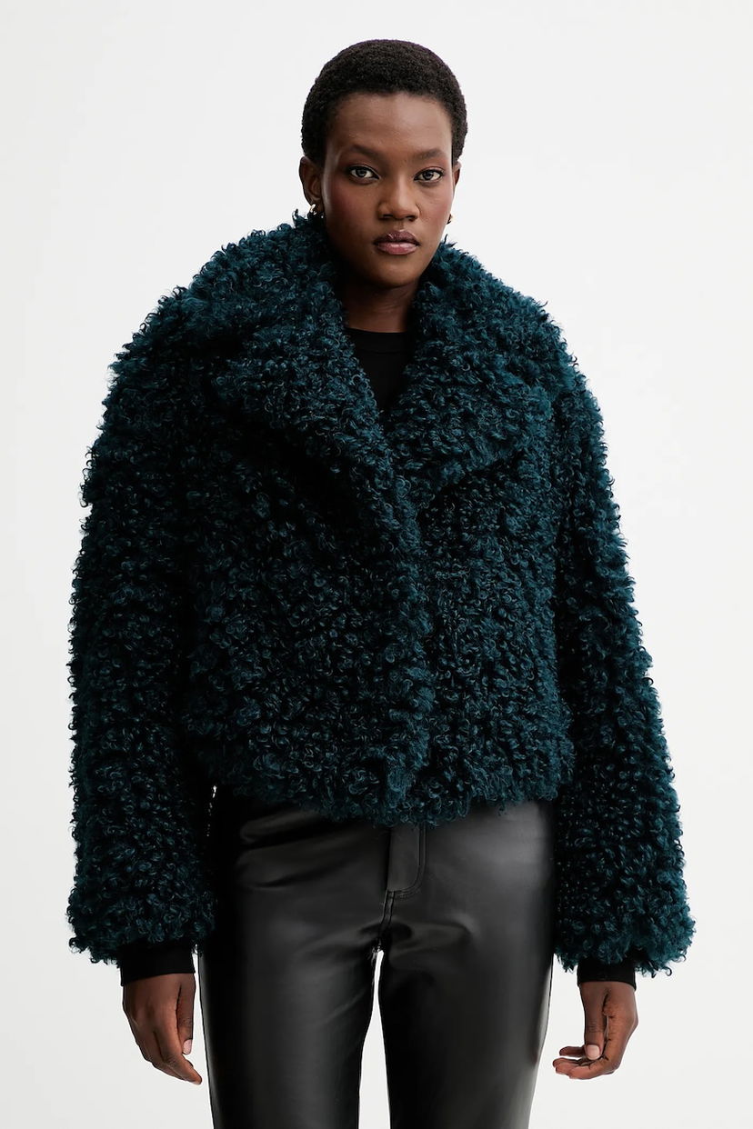 Яке STAND STUDIO Samara Curly Faux Fur Jacket Тюркоазено | 61701.9406