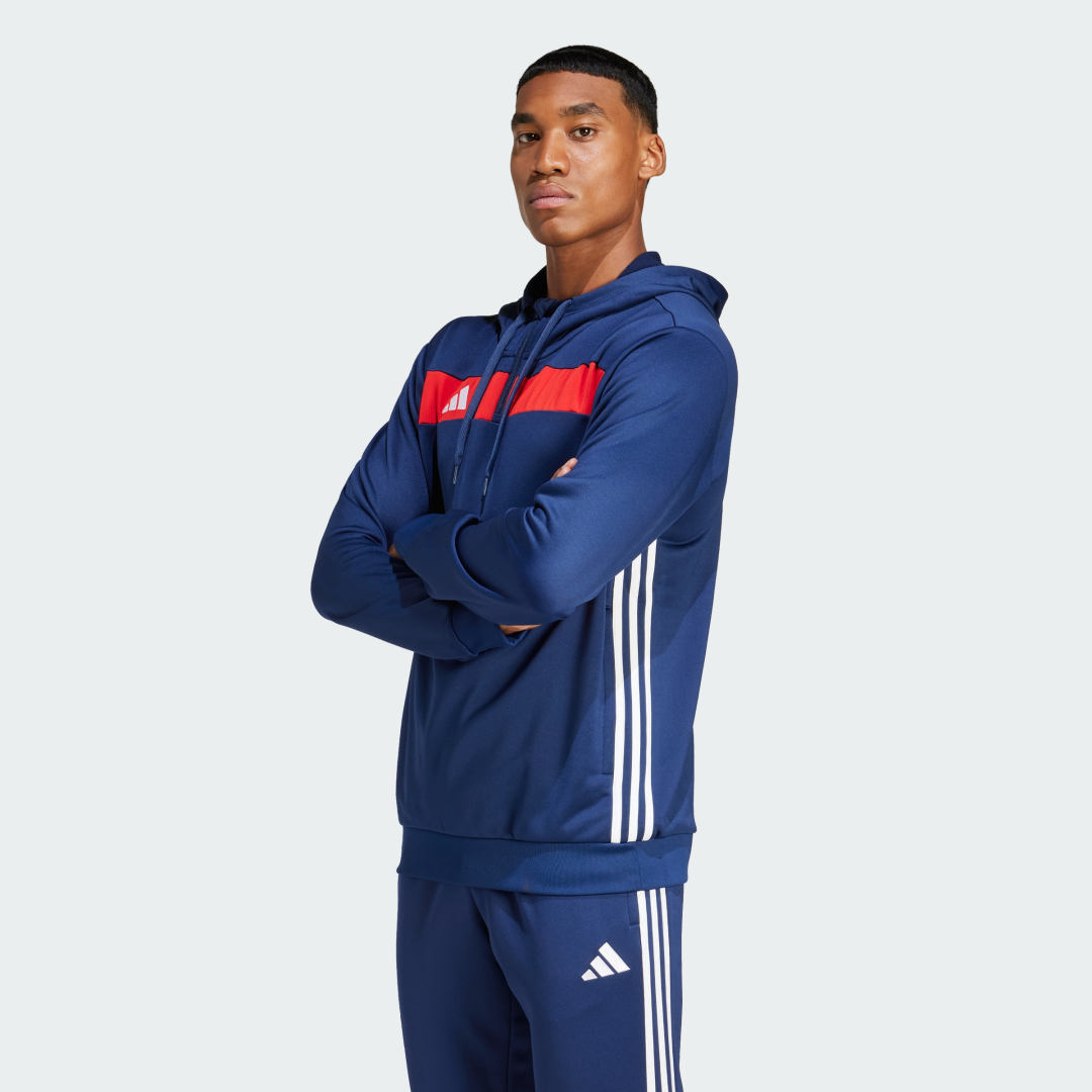 Суитчър adidas Performance Essentials Hoodie Синьо | JC5461, 0