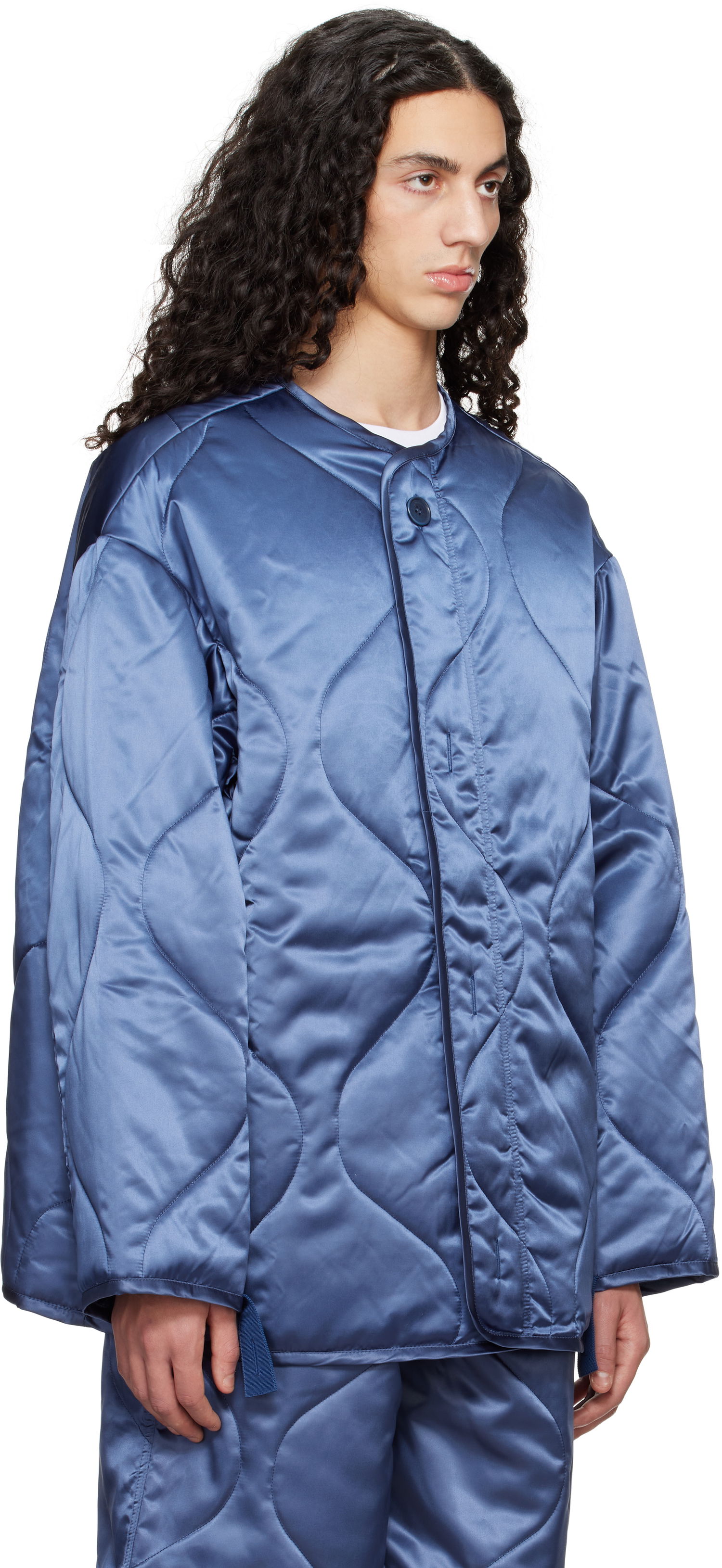 Пухо яке JW Anderson JW Anderson Oversized Quilted Jacket Синьо | JK0364-PG1680, 1