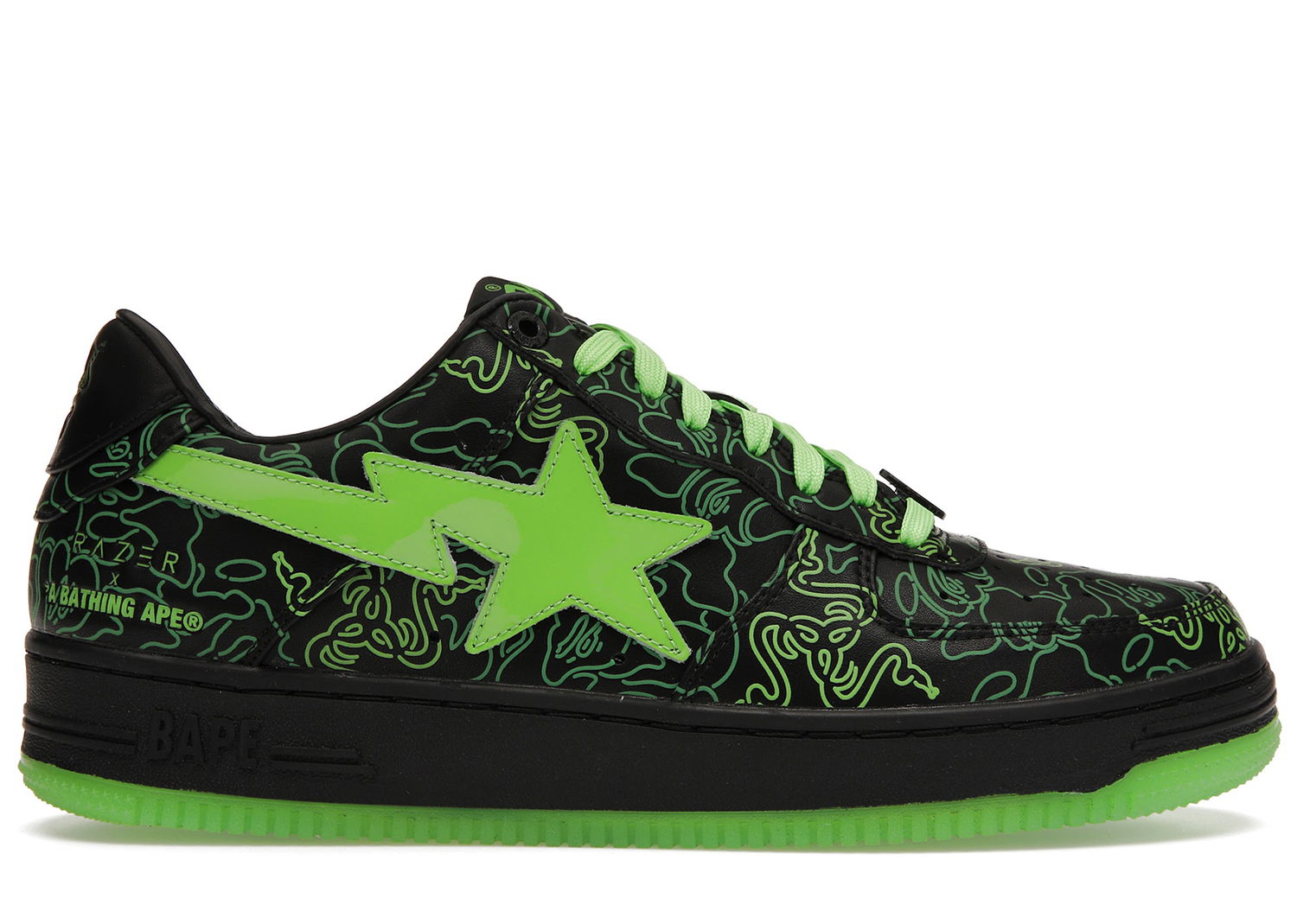 Кецове и обувки BAPE Bape Sta "Razer" Черно | 191-902/291-902, 0