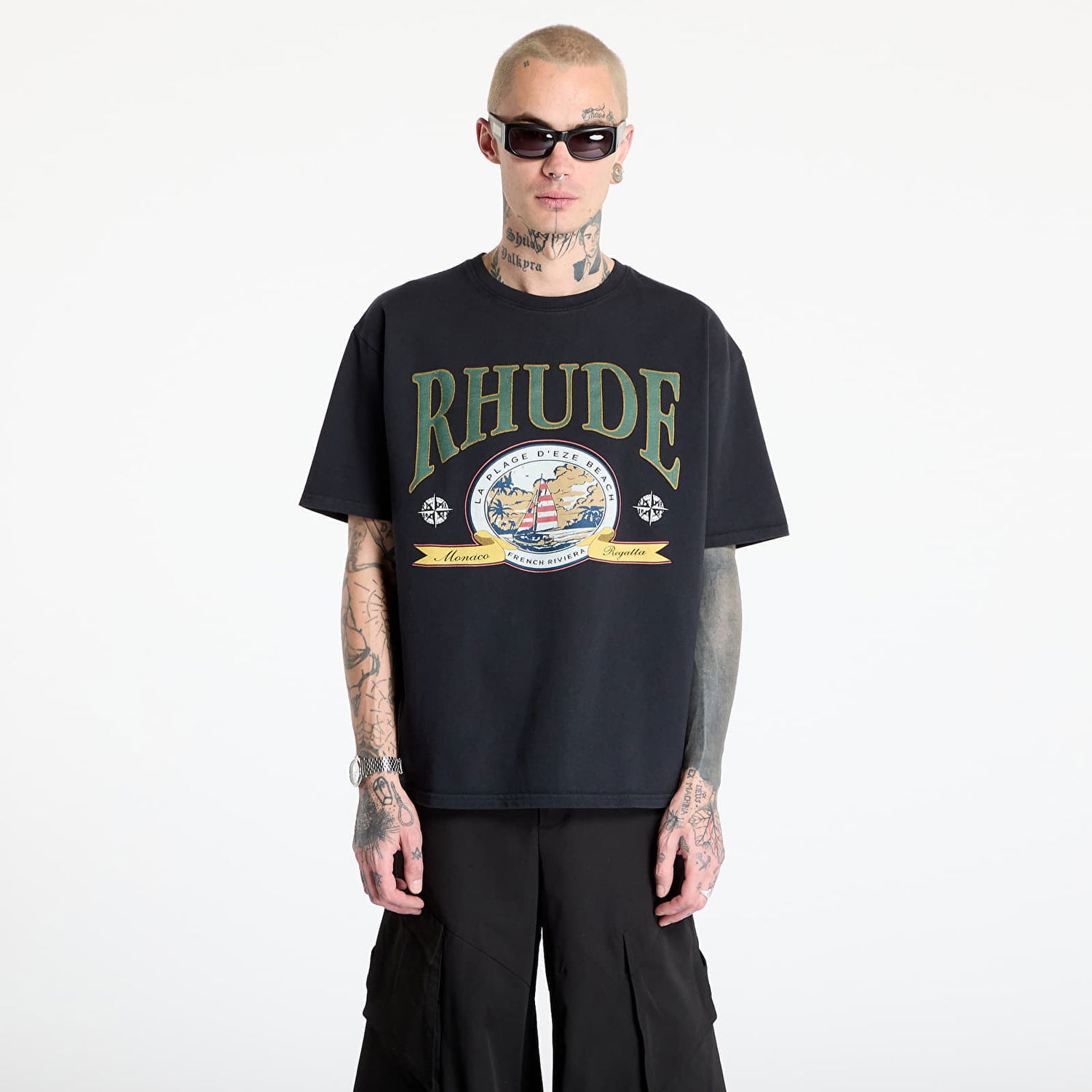Тениска Rhude Monaco Regatta Tee Черно | RHSS25TT130122306, 0