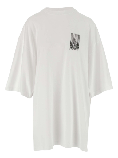 Тениска Balenciaga Wide Fit Barcode T-Shirt Бяло | 661715TKVE59040