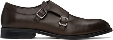 Облекло BOSS Leather Monkstraps with Flexible Sole Кафяво | 50536161, 0