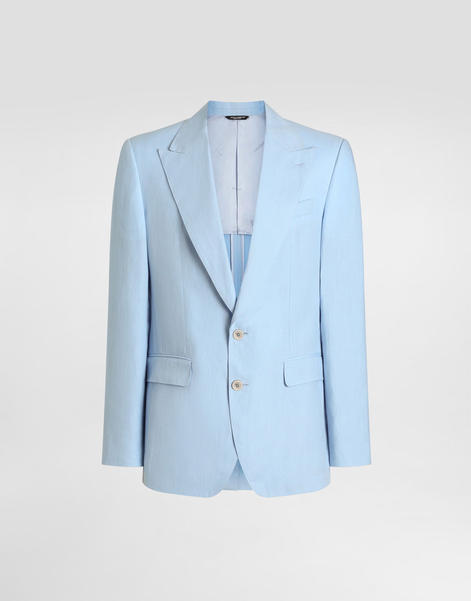 Яке Dolce & Gabbana Dolce & Gabbana Sicilia Single-Breasted Linen Jacket Синьо | G2UR6TFU4JBB1581, 0