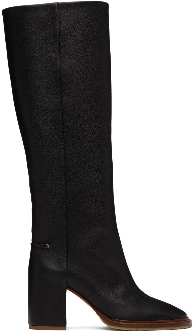 Кецове и обувки CHLOÉ Chloé Edith Knee-High Boots Черно | CHC21W519V3, 0