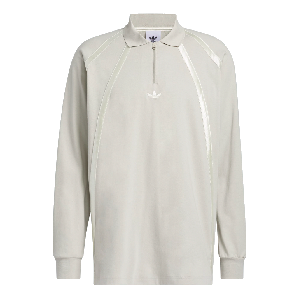 Поло тениска adidas Originals Originals Rugby Long Sleeve Polo Shirt Зелено | IR6379, 0