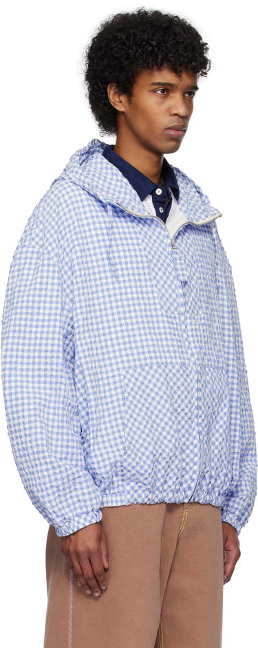 Ветровка Marni Marni Gingham Seersucker Hooded Jacket Синьо | JUMU0179SU UTN929, 1