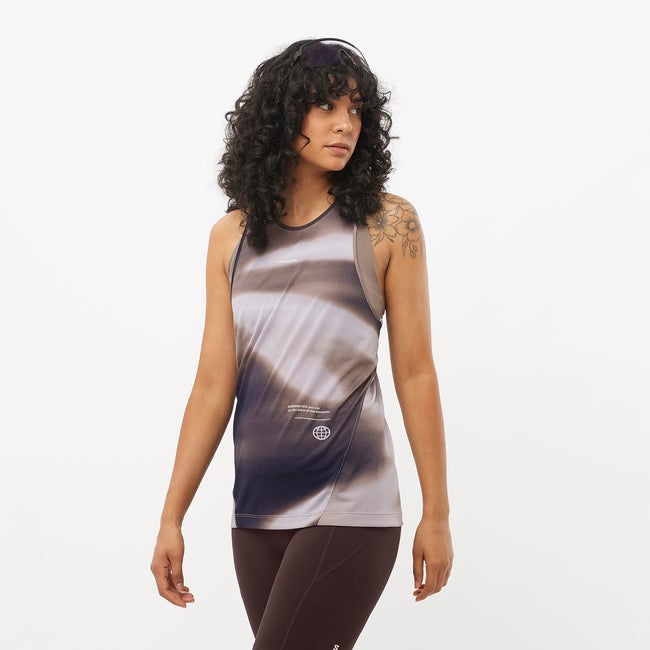 Потник Salomon Core Graphic Training Tank Top Лилаво | LC2460400, 0
