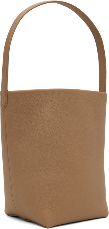 Голяма пазарска чанта The Row Medium Pebbled Leather Tote Bag Кафяво | W1313-L129, 1