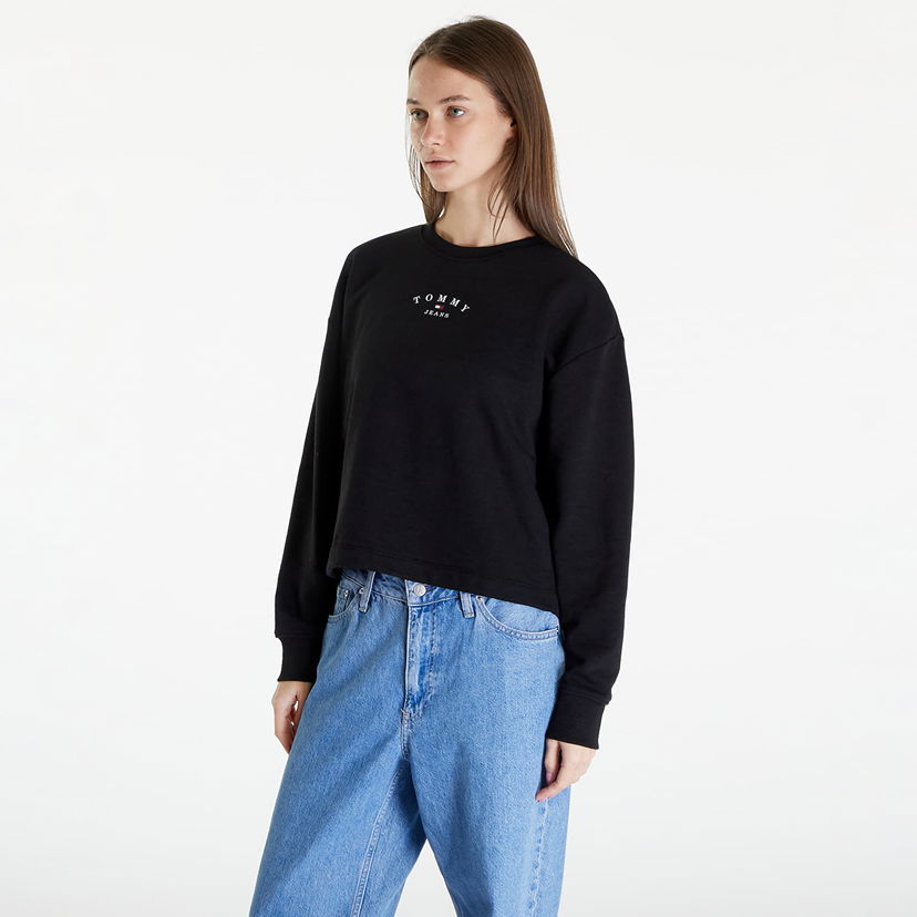 Суитчър Tommy Hilfiger Essential Logo 2 Relaxed Fit Crewneck Черно | DW0DW18143 BDS