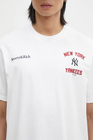 Тениска Sporty & Rich New York Yankees Graphic Print T-Shirt Бяло | TO043505300WH01, 3