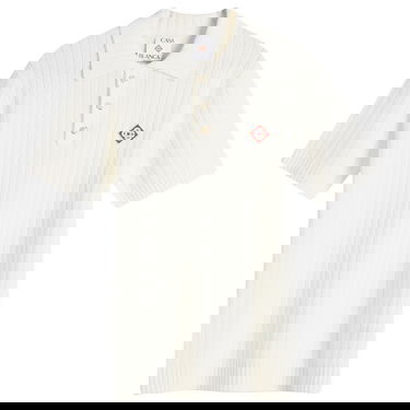 Поло тениска Casablanca Boucle Polo Shirt Бяло | MPS25-KW-780-01, 1