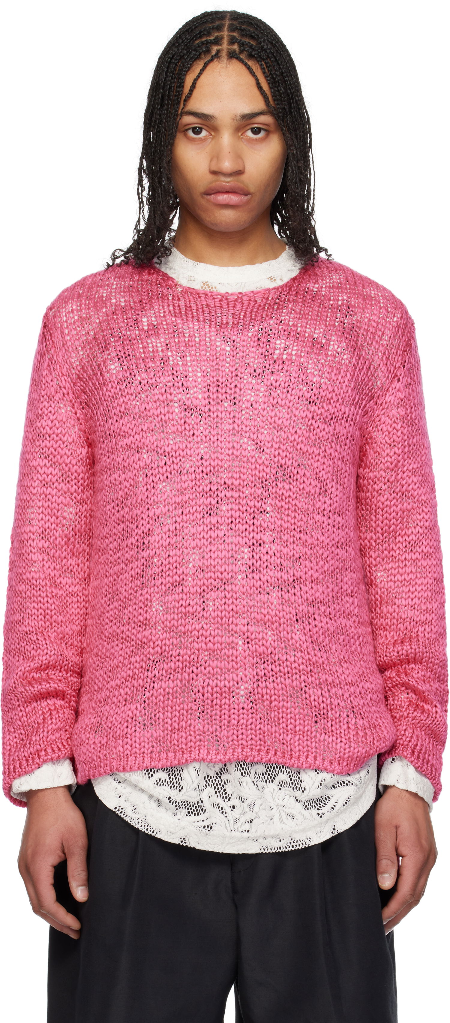 Пуловер Comme des Garçons Homme Plus Droptail Sweater Розово | PO-N008-051, 0
