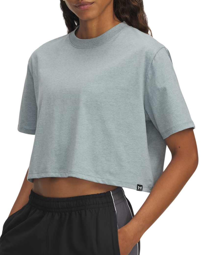 Съкратен топ Under Armour Under Armour Rival Short Sleeve Crop Top Синьо | 1389721-587