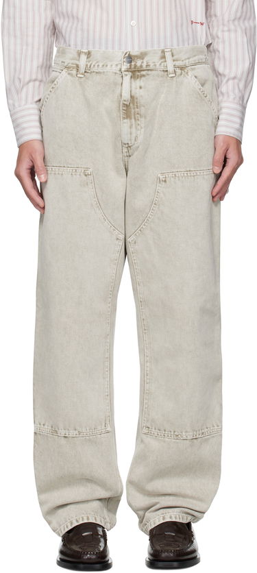 Дънки Carhartt WIP Carhartt WIP Double Knee Jeans Бежово | I035825, 0