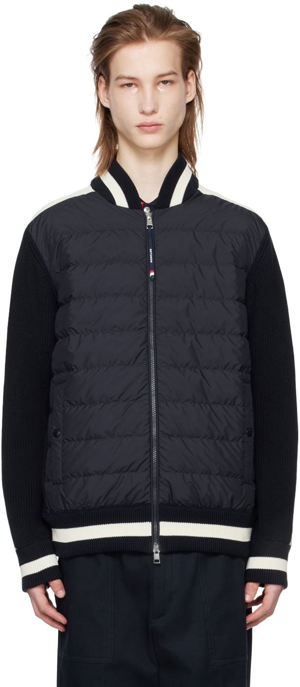 Пуловер Moncler Quilted Down Cardigan Тъмно синьо | J10919B00006M1509, 0