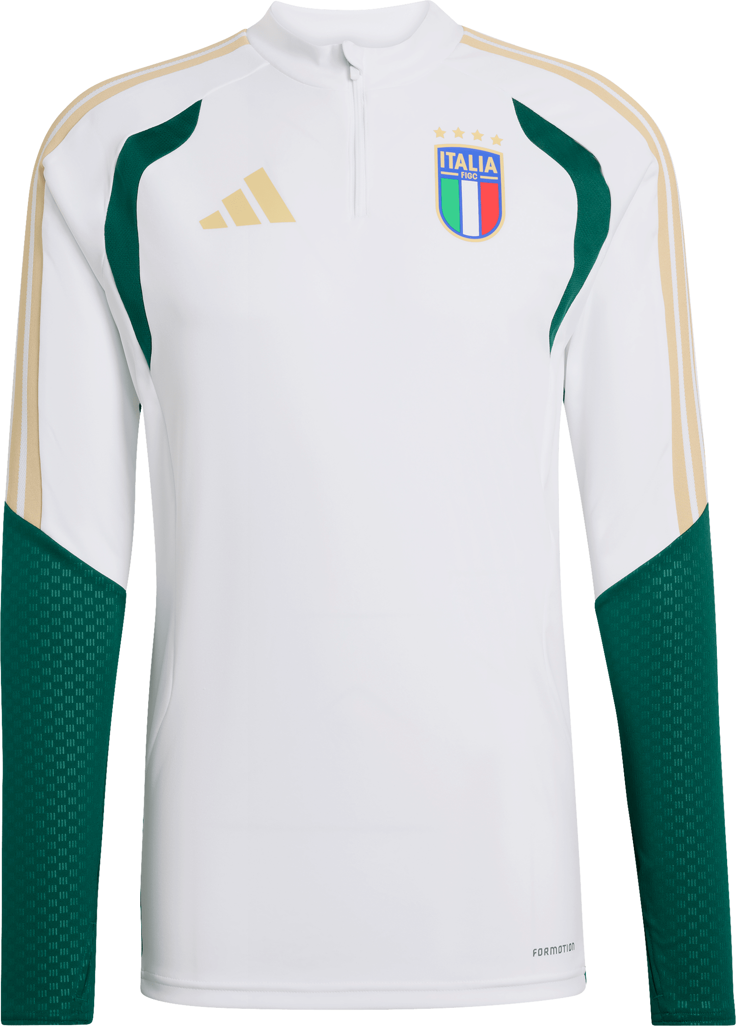 Фланелка adidas Originals Italy Tiro 26 Training Long Sleeve Quarter-Zip Top FORMOTION Бяло | jz9380, 0