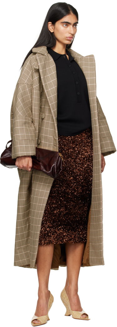 Палта Dries Van Noten Dries Van Noten Long Plaid Coat Кафяво | 242-010211-9352, 3