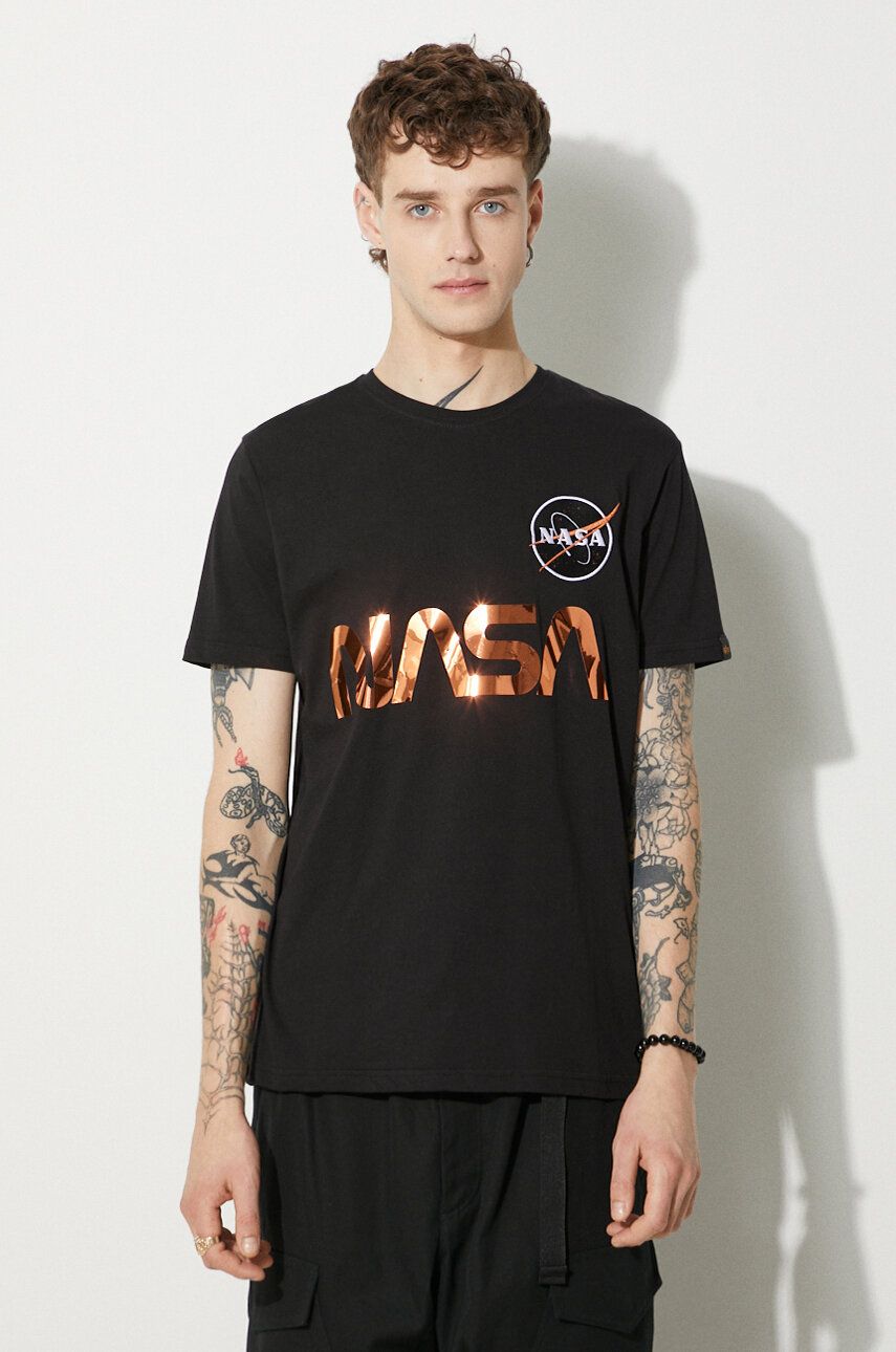Тениска Alpha Industries T-Shirt With Print Черно | 178501.209, 0