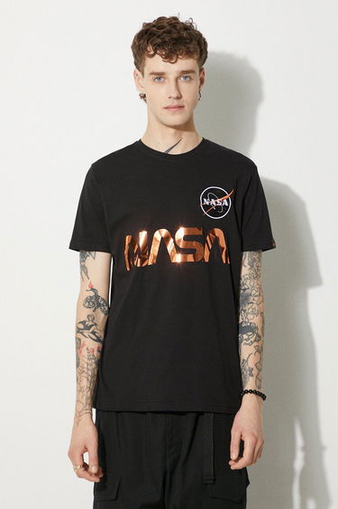 Тениска Alpha Industries T-Shirt With Print Черно | 178501.209, 0