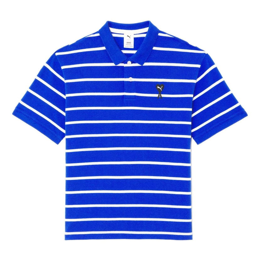 Поло тениска Puma Short Sleeve Striped Polo Shirt Синьо | 534067-93